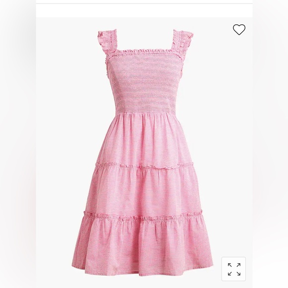 ✨NWT J. Crew Striped Smocked Tiered Mini Dress✨ - Picture 4 of 5